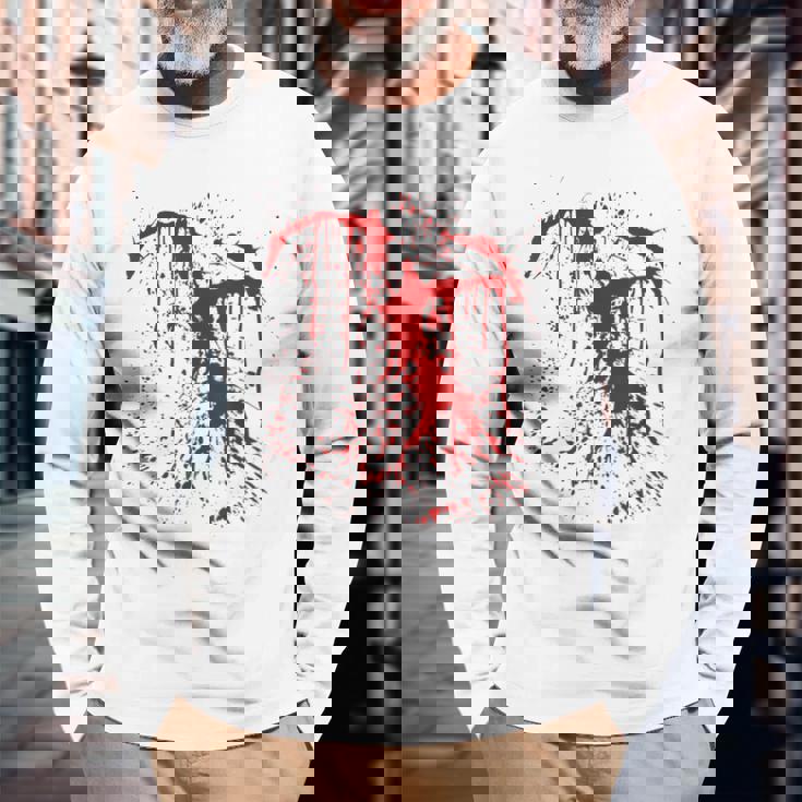 血まみれの傷 ハロウィンコスチューム 血はね けが ゾンビ 長袖Tシャツ 高齢者への贈り物