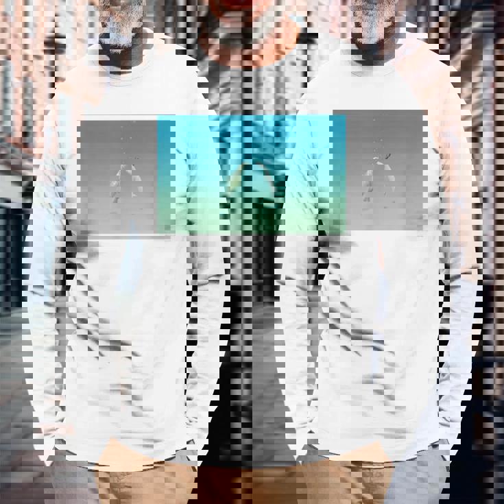 詩とメルヘン 葉祥明 ジェイクと海のなかまたち P27 長袖Tシャツ 高齢者への贈り物