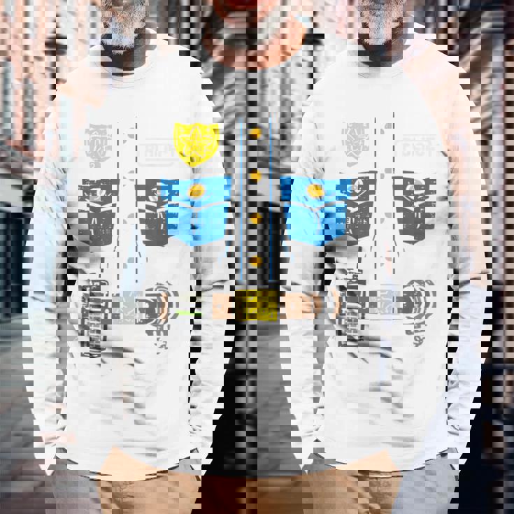 警察コスチューム 面白い警官 警察官 警察官 男性 男の子 子供 長袖Tシャツ 高齢者への贈り物