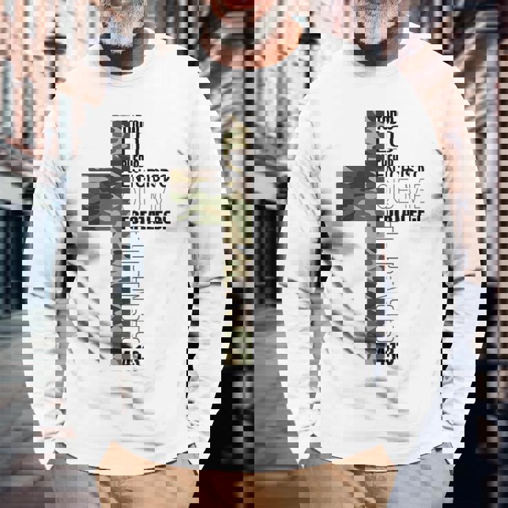 迷彩 スペイン語 聖書 一節 クリスティアーノerso 長袖Tシャツ 高齢者への贈り物