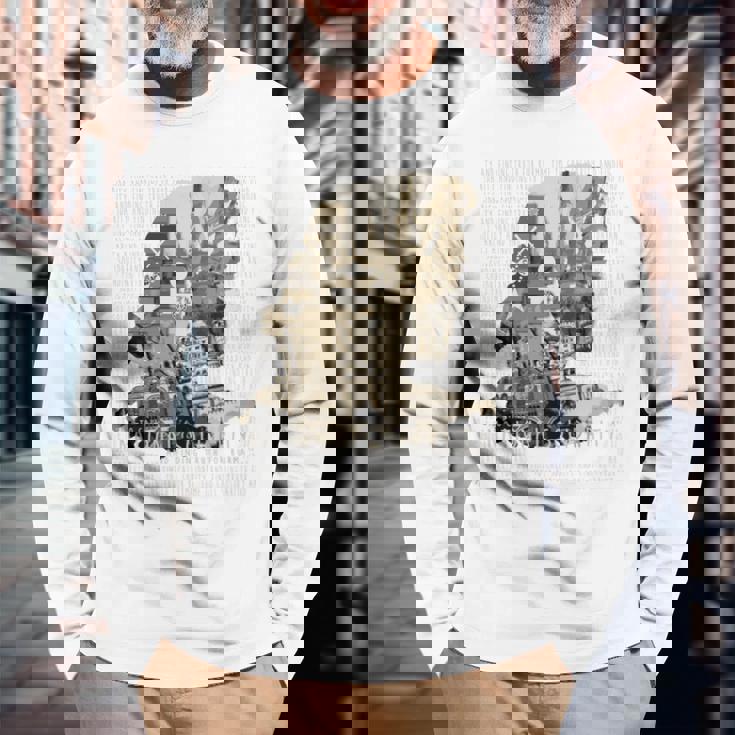 連帯を呼ぶ時 我々はaunganuu Kyiと共に 長袖tシャツ 長袖Tシャツ 高齢者への贈り物