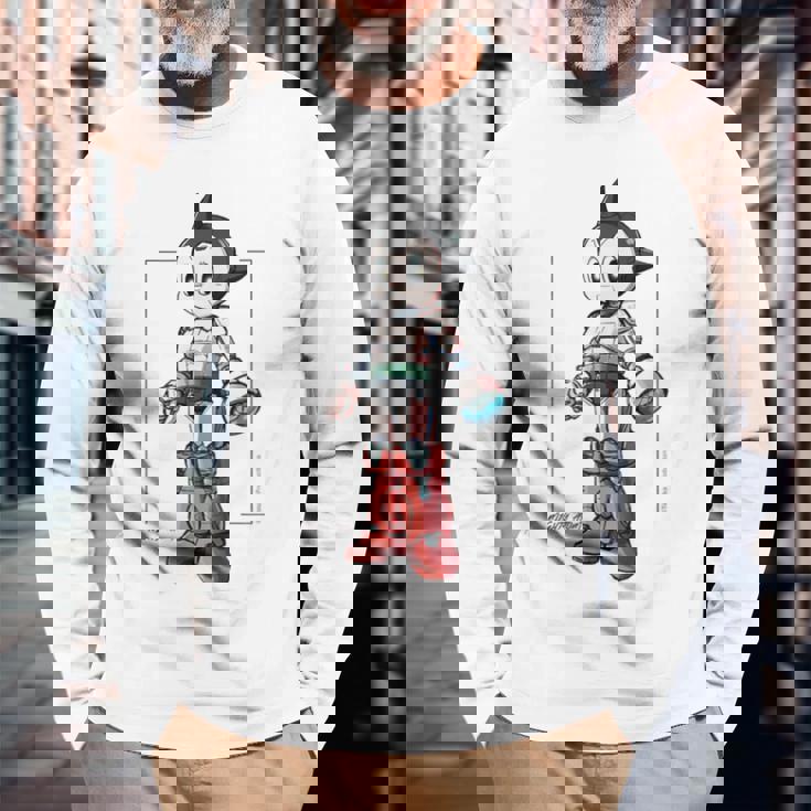 鉄腕アトム Mecanicalアトム A Ctezuka Productions 長袖Tシャツ 高齢者への贈り物