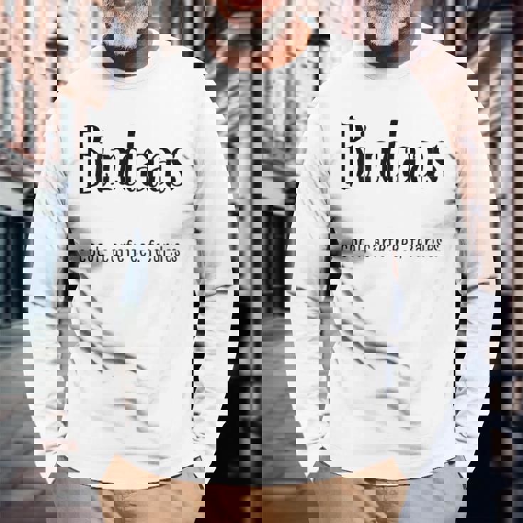 面白いインドの「Bindaas」 長袖Tシャツ 高齢者への贈り物