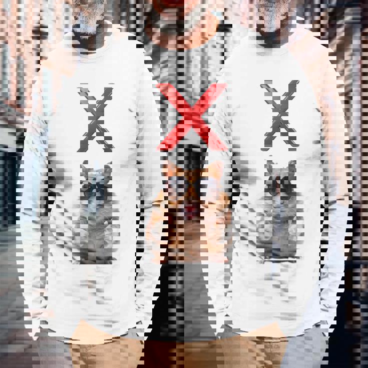 面白くて笑いたい人のためのxハムスター。 長袖tシャツ 長袖Tシャツ 高齢者への贈り物