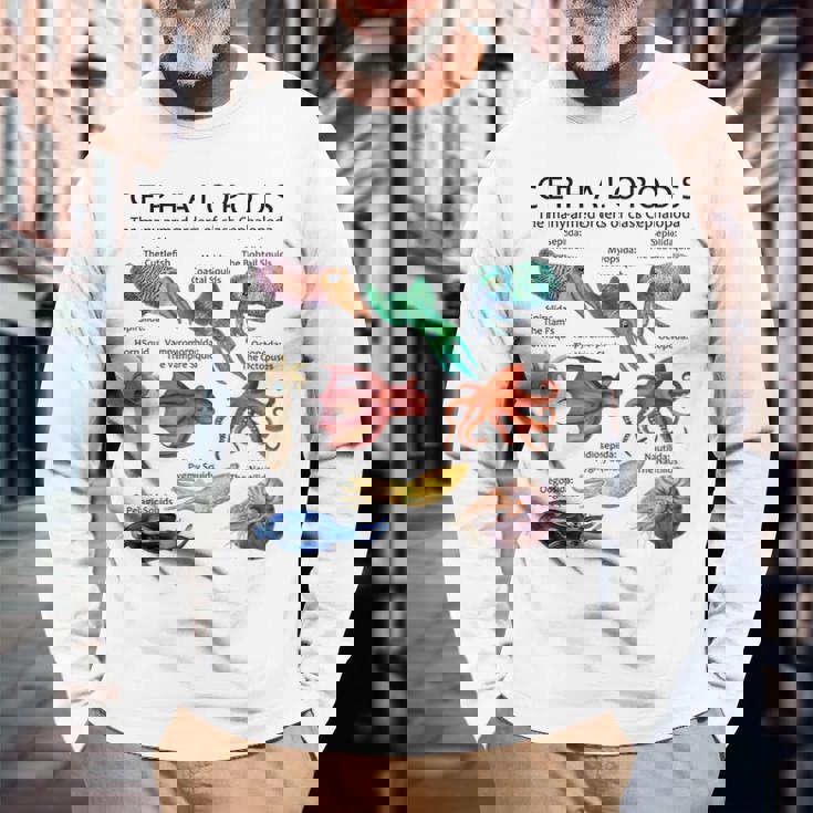 頭足類 長袖Tシャツ 高齢者への贈り物