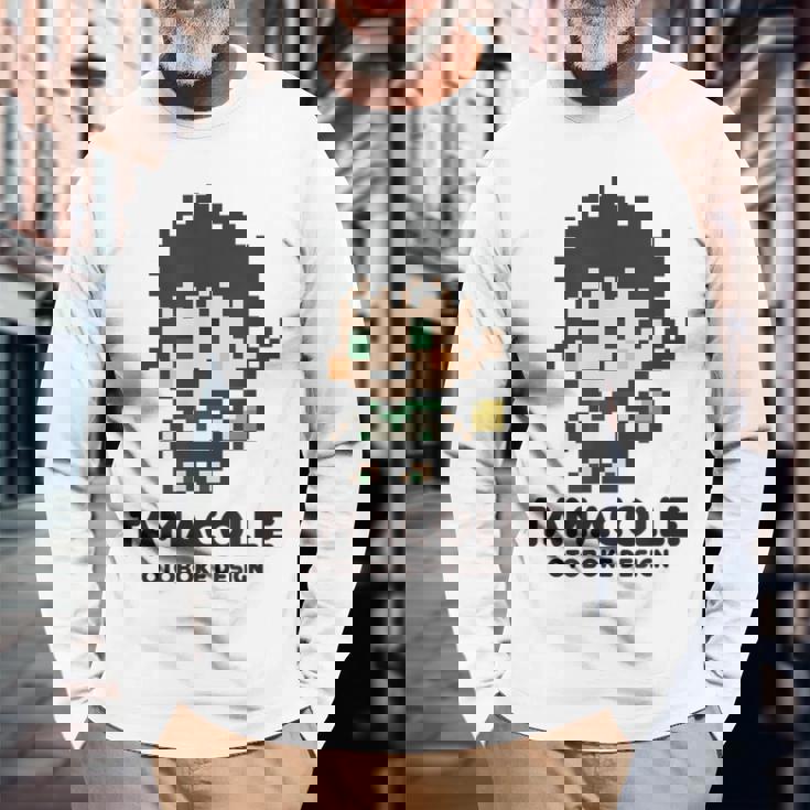 魂これ 讃岐 かわいい ドット絵 ゲーム 長袖Tシャツ 高齢者への贈り物