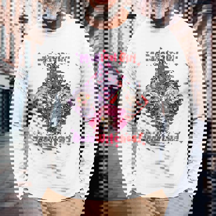 魔法少女ホロウィッチ！ 紫咲シオン・宝鐘マリン・沙花叉クロヱ 長袖Tシャツ 高齢者への贈り物