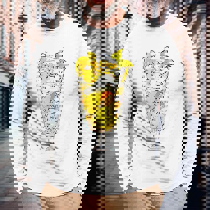 鳥パフェイエロー オカメインコ ラブバード バギー 長袖Tシャツ 高齢者への贈り物