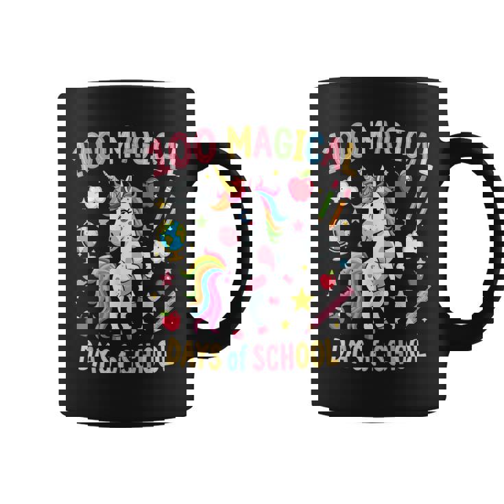 100Th Day Ofchool Unicorn 100 魔法の日々 先生 女の子 コーヒーマグ