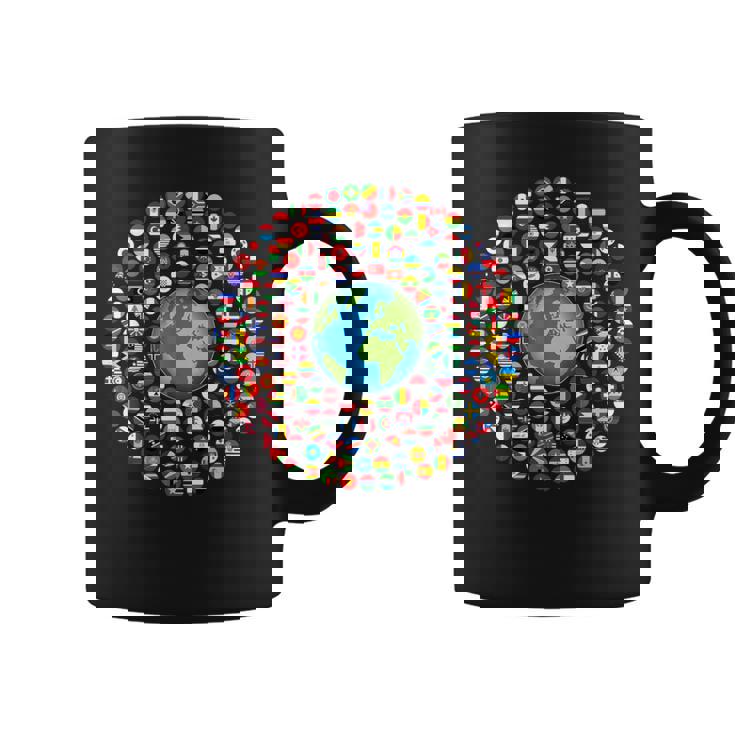 180 Banderas Banderas Del Mundo Mapa Del Mundo Con Banderas Taza de café