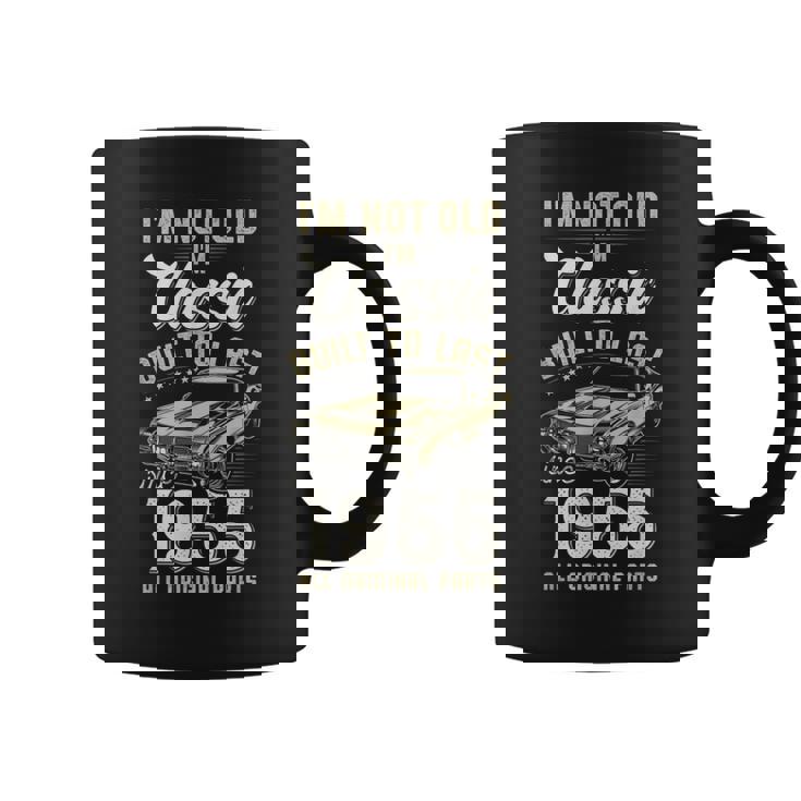 1955年生まれ、70歳の誕生日、クラシックカー コーヒーマグ