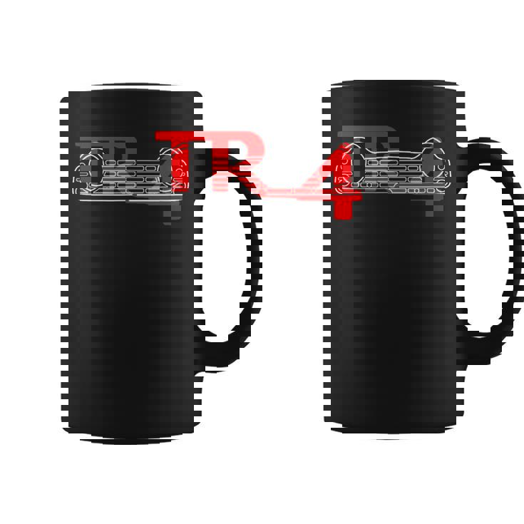 1960年代トライアンフ Tr4クラシック英国カーグリルとエンブレム。 コーヒーマグ