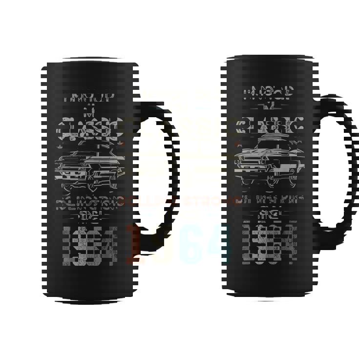 1964年生まれ、61歳の誕生日 クラシックカー コーヒーマグ