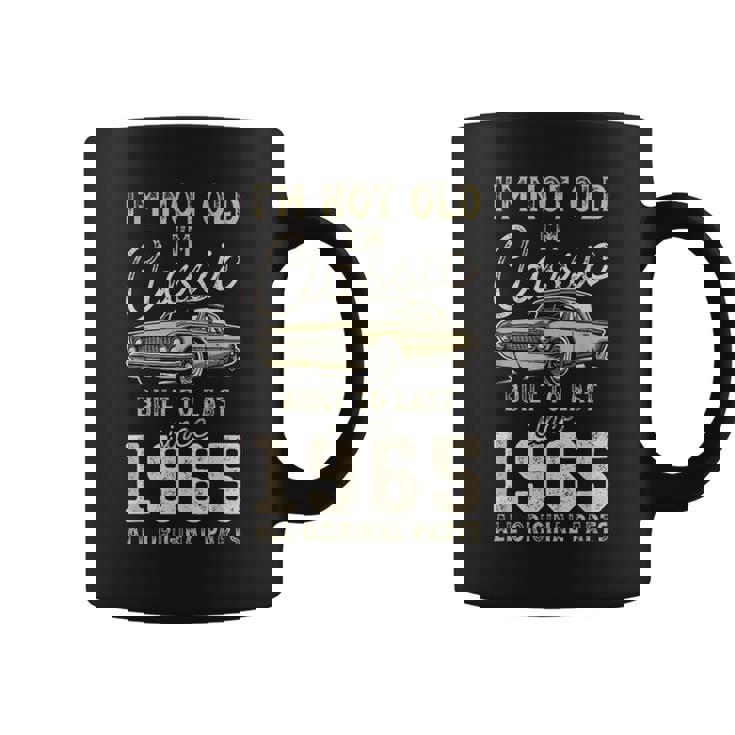 1965年生まれ、60歳の誕生日、クラシックカー コーヒーマグ