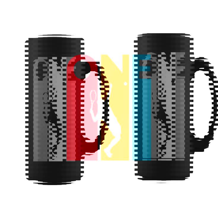 1歳の誕生日ギフト ヴィンテージ テニス 誕生日 1歳 コーヒーマグ