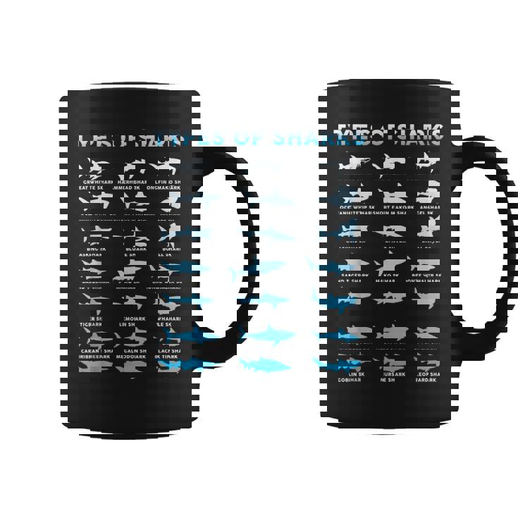 21種類のサメの海洋生物学者シャークtシャツ シャークtシャツ コーヒーマグ