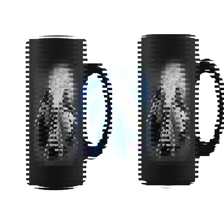 3 Orcas Howling At The Moon Killer Whale Orca Lover Coffee Mug 3 Orcas Howling At The Moon Killer Whale Orca Lover Coffee Mug