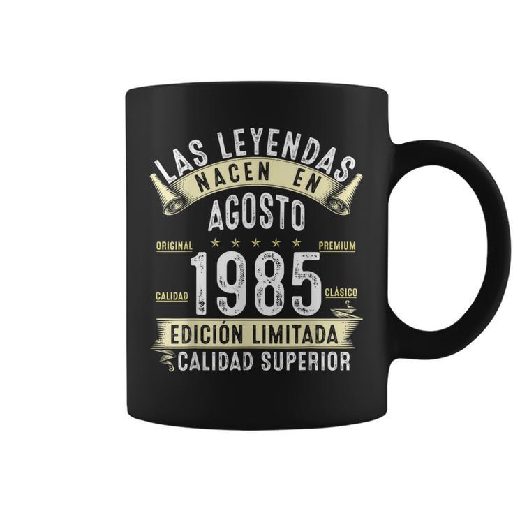 40 Años Cumpleaños Hombre Las Leyendas Nacen En Agosto 1985 Taza de café