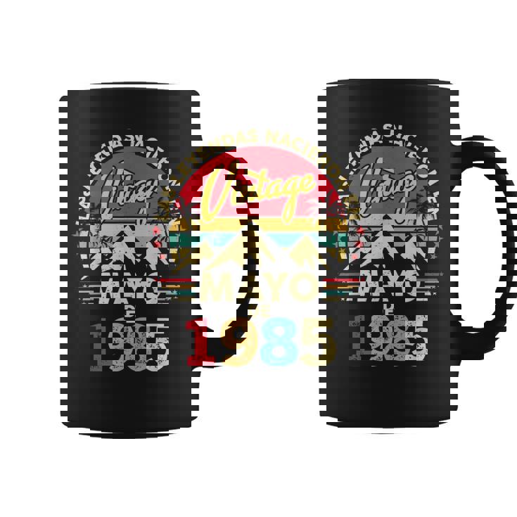 40 Años Cumpleañosintage Nacido En Mayo 1985 Taza de café