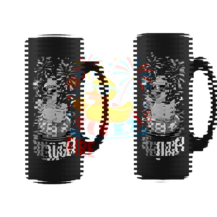 4Th Of July Duck Firequacker Patriotic Fourth Of July Coffee Mug