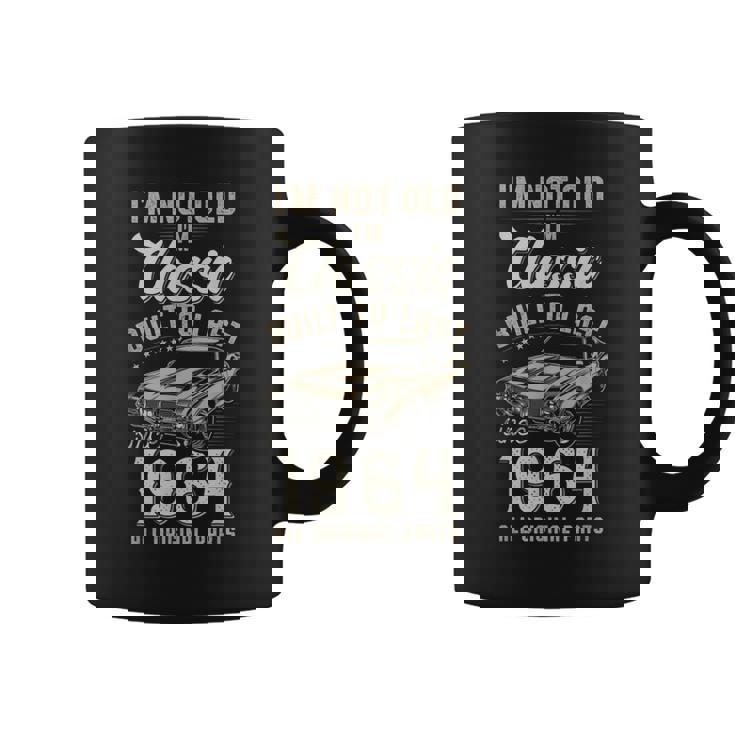 61歳の誕生日 1964年生まれのクラシックカー コーヒーマグ