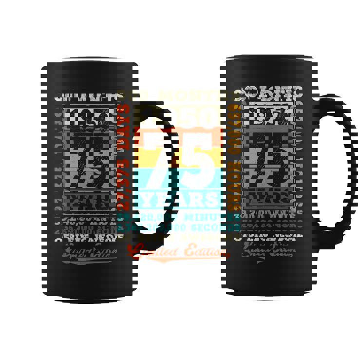 75歳の誕生日 75歳 900ヶ月 すごい生まれ 1950年 コーヒーマグ