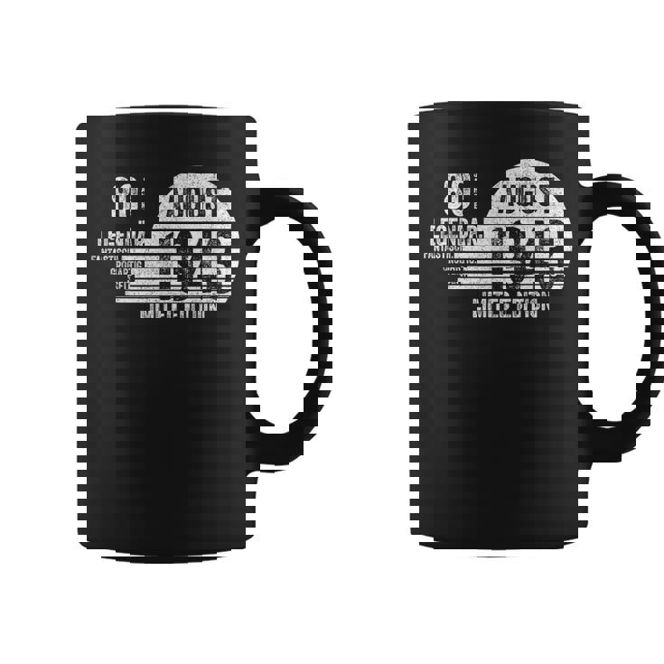 80歳の誕生日 メンズギフト 80歳 女性用 80年 8月 1943 コーヒーマグ