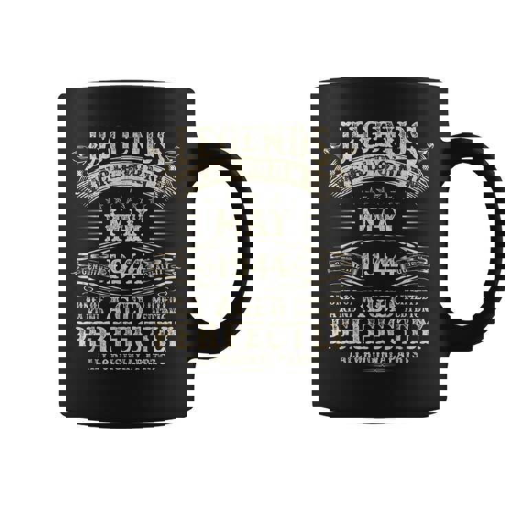 80歳の誕生日ギフト 男性用 面白い 80歳 May 1944 コーヒーマグ