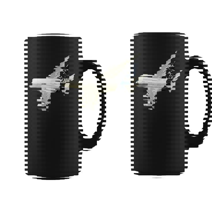 A380旅客機、航空会社、ジェット機、飛行機 コーヒーマグ