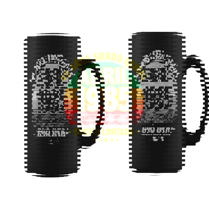 Abril 1985 40 Años Hombre Cumpleaños Regalo Abril 1985 Taza de café