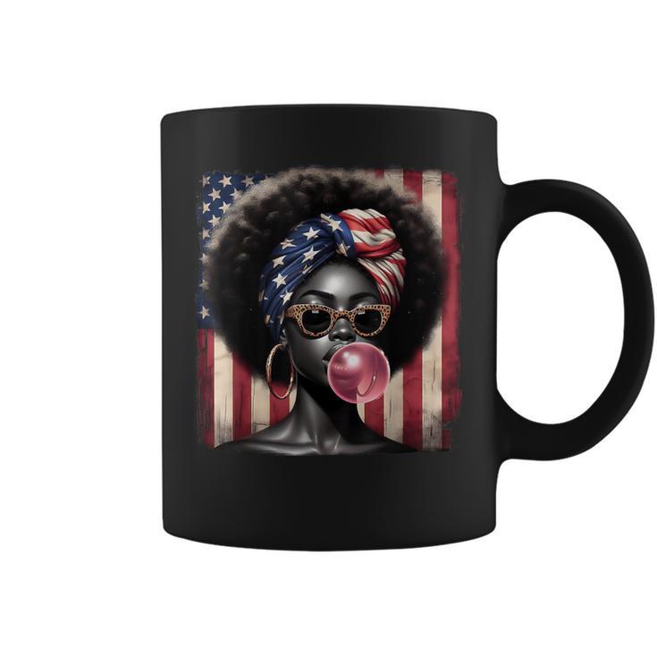 American Afro 4Th Of July Freedom Black African Coffee Mug