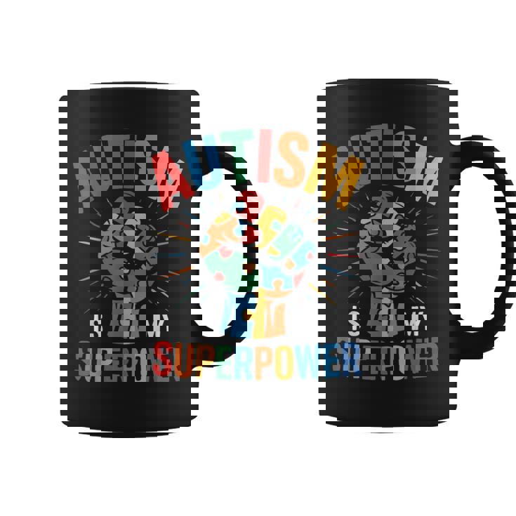 Autism Is Myuperpower 自閉症啓発パズル プライド コーヒーマグ