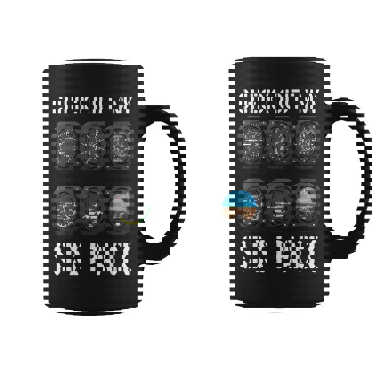 Avión Instrumentos Deuelo Pilot'six Pack Top Pilot Taza de café