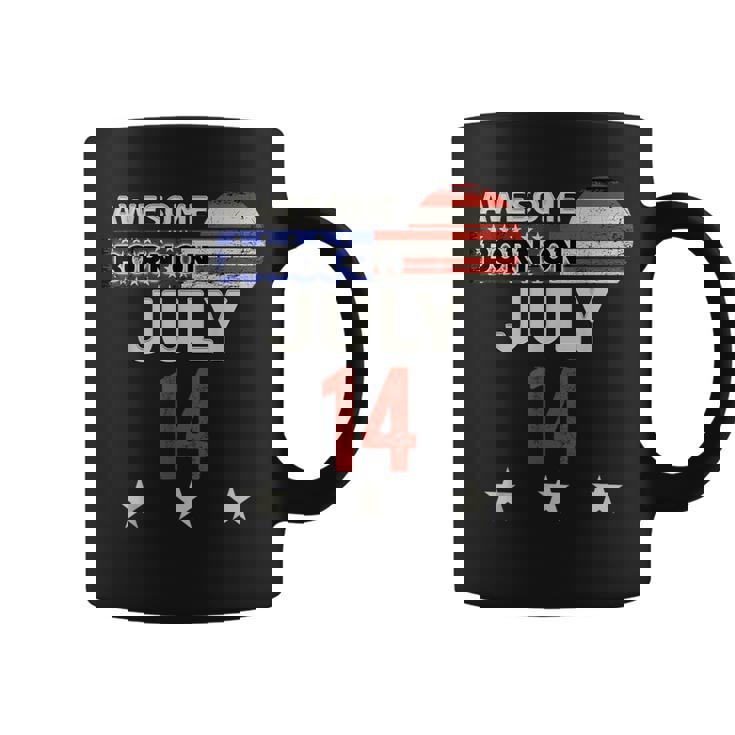 Awesome 7月14日 ヴィンテージ アメリカ国旗 クラシック 7月14日 コーヒーマグ