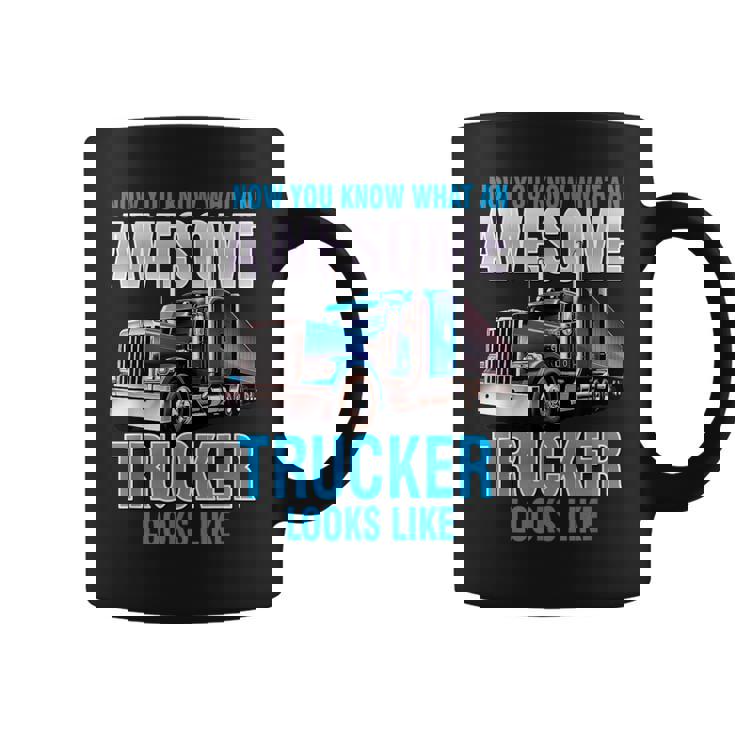 Awesome Trucker セミトラックドライバー ビッグリグ トラッカー コーヒーマグ