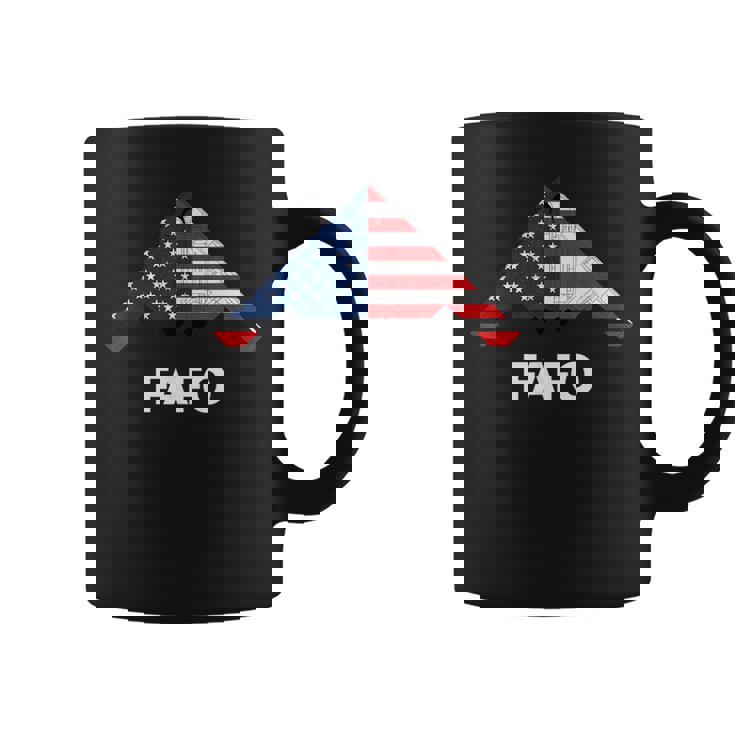 B-2 Bomber Military Stealth Airplane American Flag Coffee Mug