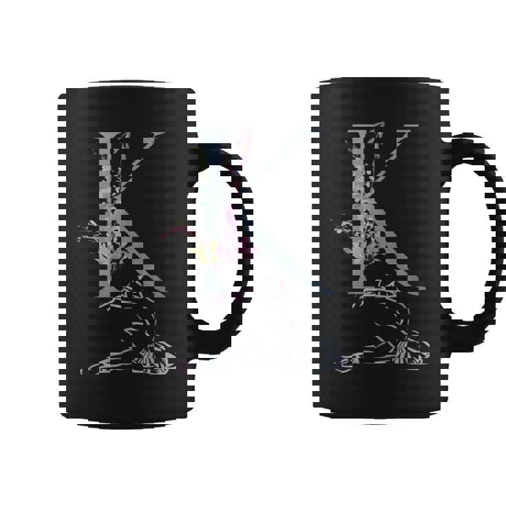 Balla バレエ ダンス イニシャル 名前 K Dance モノグラム バレエ コーヒーマグ