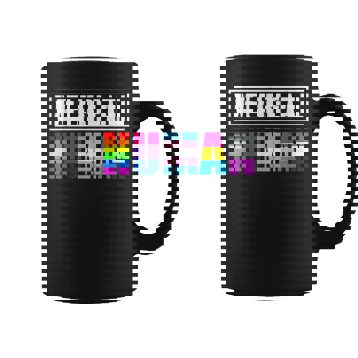 Bandera Arcoíris Todosomos Humanos Lgbt Orgullo Gay Taza de café