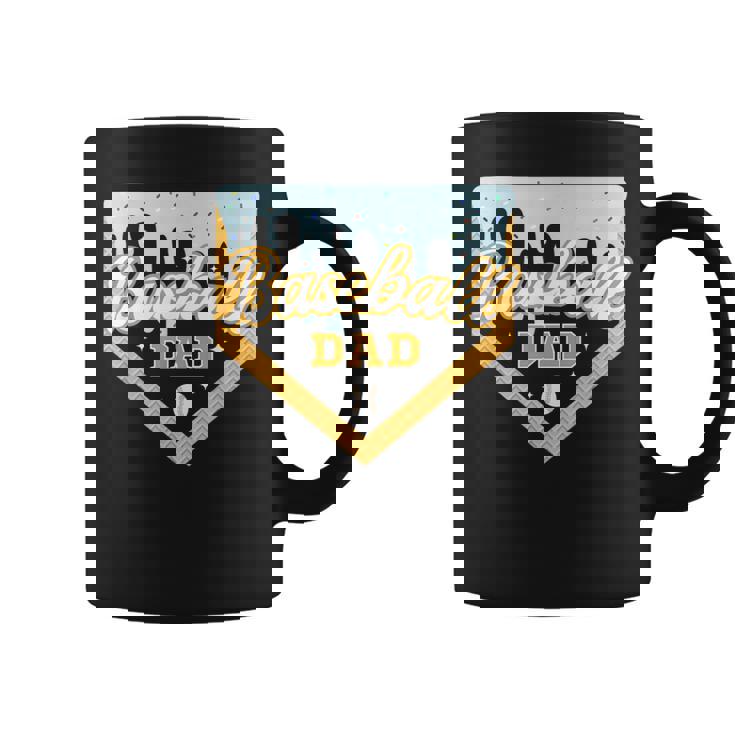 Baseball Dad Home Plate Ice Cream Drip Father's Day Daddy Coffee Mug