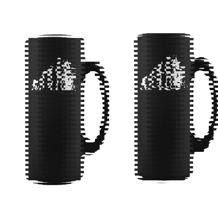Baterista Evolución Divertido Música Percusión Fan Taza de café