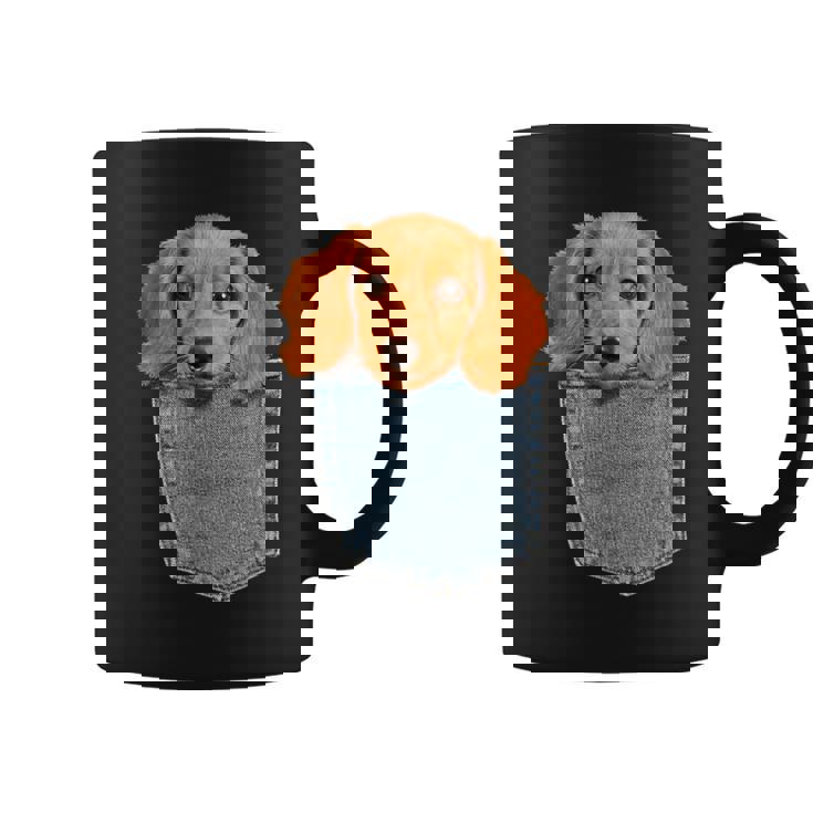 Beagle In My Pocket シャツ かわいい子犬 ダックスフンド ドッグシャツ コーヒーマグ