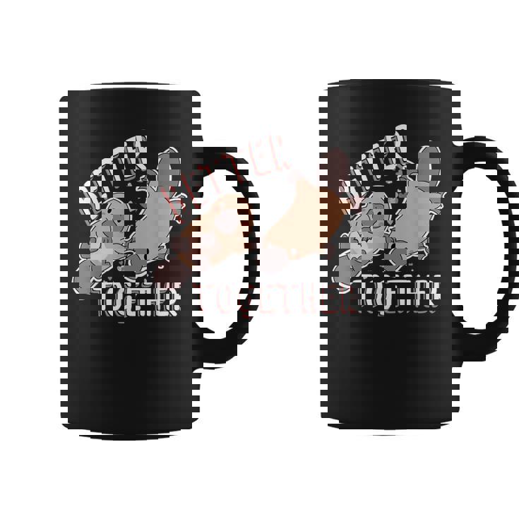 Better Together バレンタインデー カモノハシ カップル ラブ ハッピー コーヒーマグ