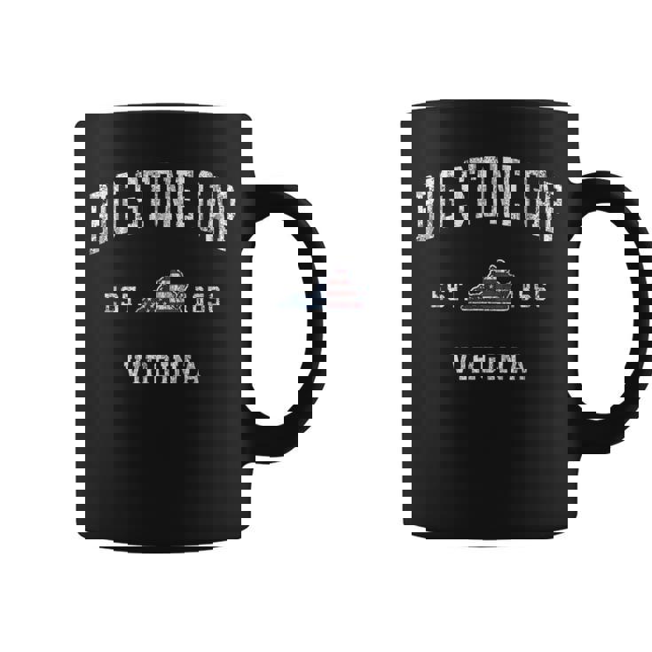 Bigtone Gap バージニア州バージニア州ヴィンテージアメリカ国旗デザイン コーヒーマグ