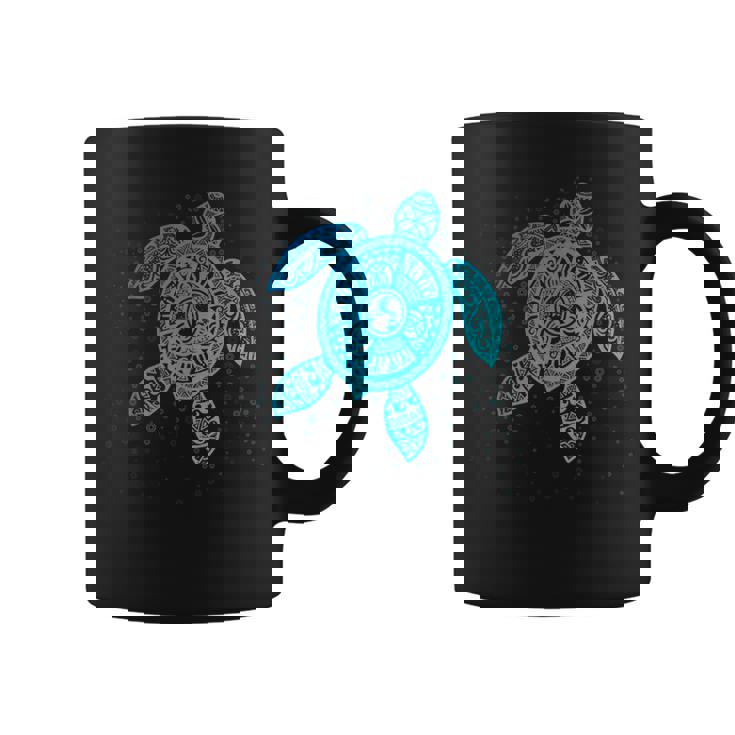 Boho Tiki ティールウミガメ 気泡付き 亀 コーヒーマグ