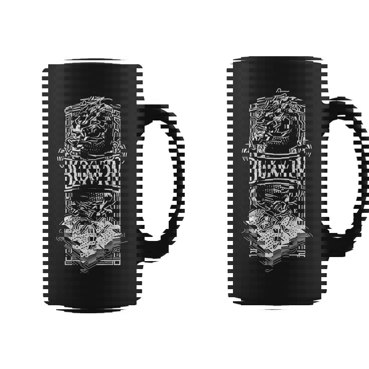 Book Wyrm Bookwyrm ドラゴンリーディングラバー アンティーク調 コーヒーマグ