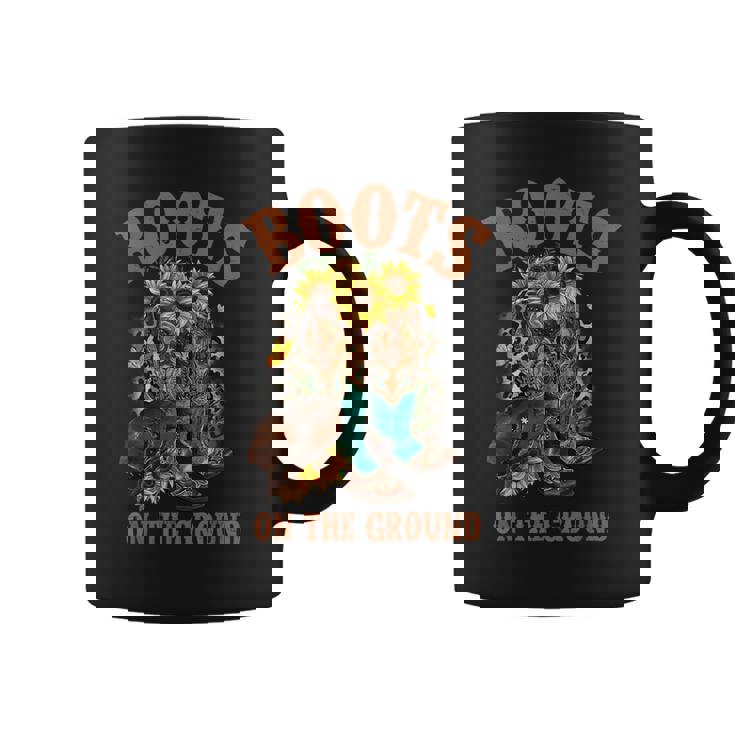 Boots On The Ground Western Southern Country Rodeo Cowgirl Coffee Mug