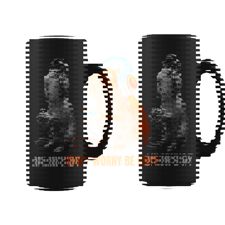 Capybara Don't Worry Be Capy Video Game Retro Vintage Coffee Mug