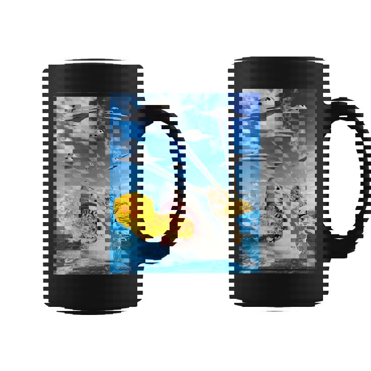 Cat Riding Fire Breathehark レインボー レーザー タコス コーヒーマグ