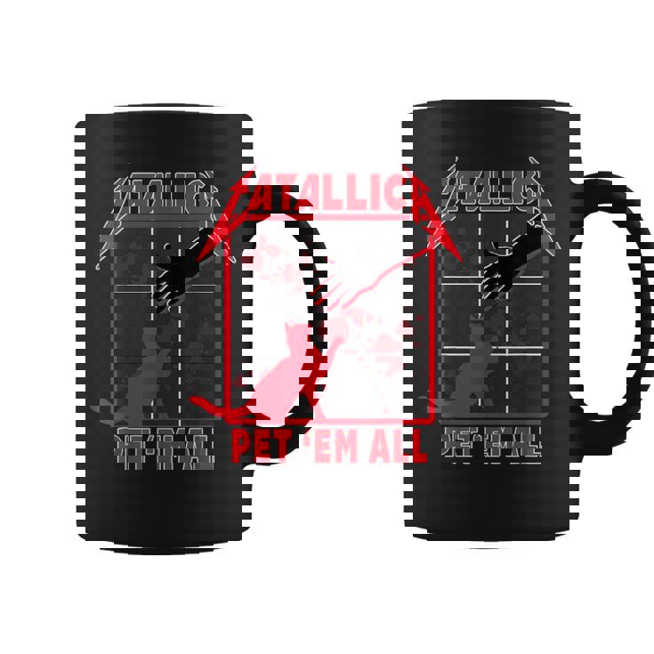 Catallica Pet 'Em All ファニーキャットtシャツ コーヒーマグ