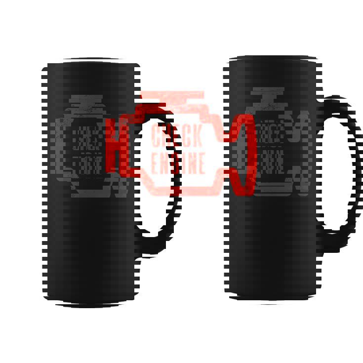 Check Engine Light アンティーク調デザイン コーヒーマグ